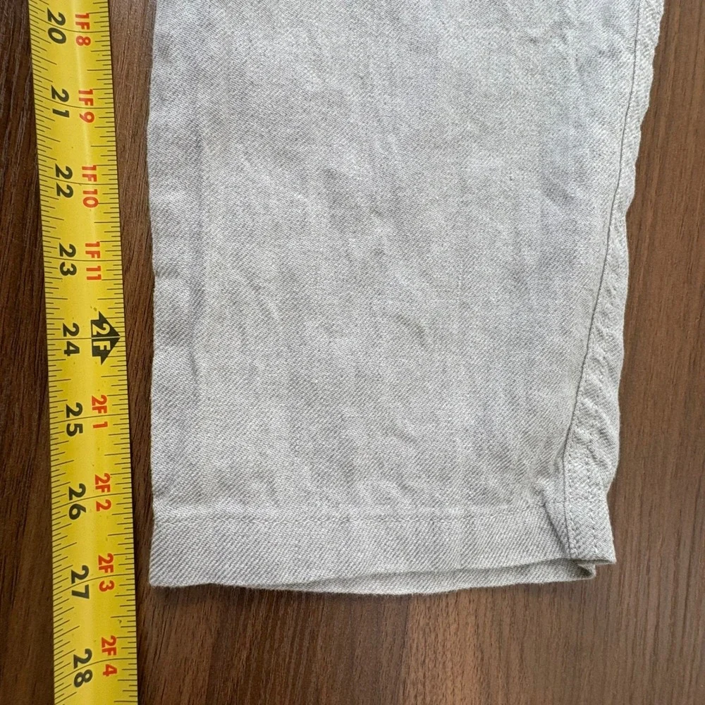 Porter & Ash Cargo Pants Mens 32x27 Beige Linen Blend Slim Fit Utility Granola